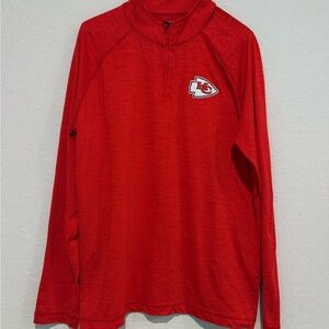 Majestic Kansas City Chiefs Red Quarterzip with Logo